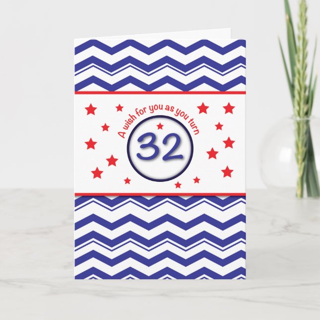 Patriotisk 32-årsdag kort (Framsida)