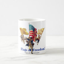 Patriotisk "3 frihetsflaggor" kaffemugg