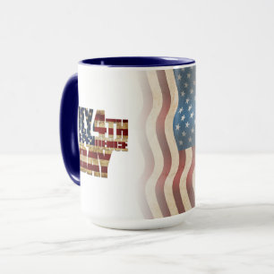 Patriotisk 4:e Flagga Mugg