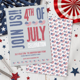 Patriotisk 4:e juli-fest inbjudningar