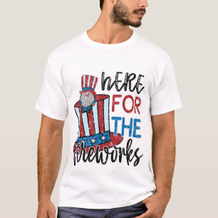 Patriotisk 4:e juli fyrverkeri-gnom t-shirt