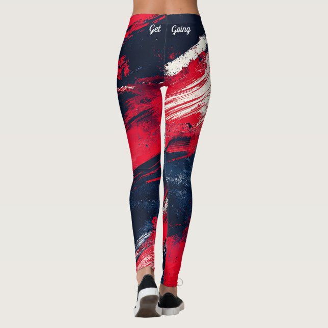 Patriotisk 4:e juli leggings (Baksida)