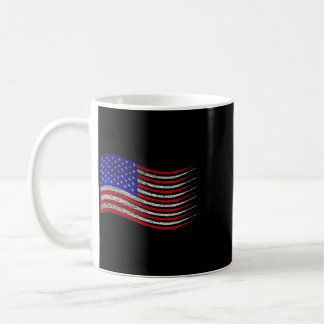 Patriotisk 4:e Juli USA Amerikansk Flagga Vajar  Kaffemugg