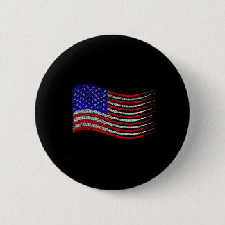 Patriotisk 4:e Juli USA Amerikansk Flagga Vajar  Knapp