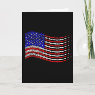 Patriotisk 4:e Juli USA Amerikansk Flagga Vajar  Kort