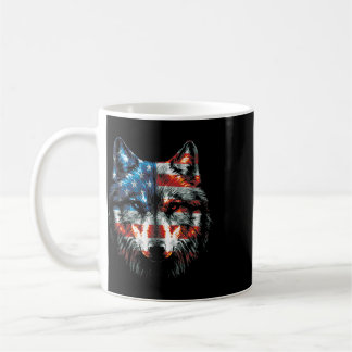 Patriotisk 4:e Juli Varg Amerikansk USA Flagga Var Kaffemugg