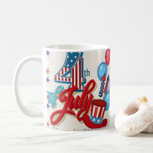 Patriotisk 4 juli-mugg USA Självständighetsdag Kaffemugg