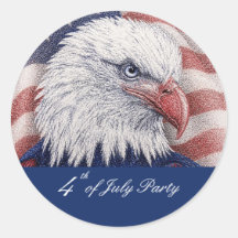 Patriotisk 4 juli Röd Vit Blå Örn Fest