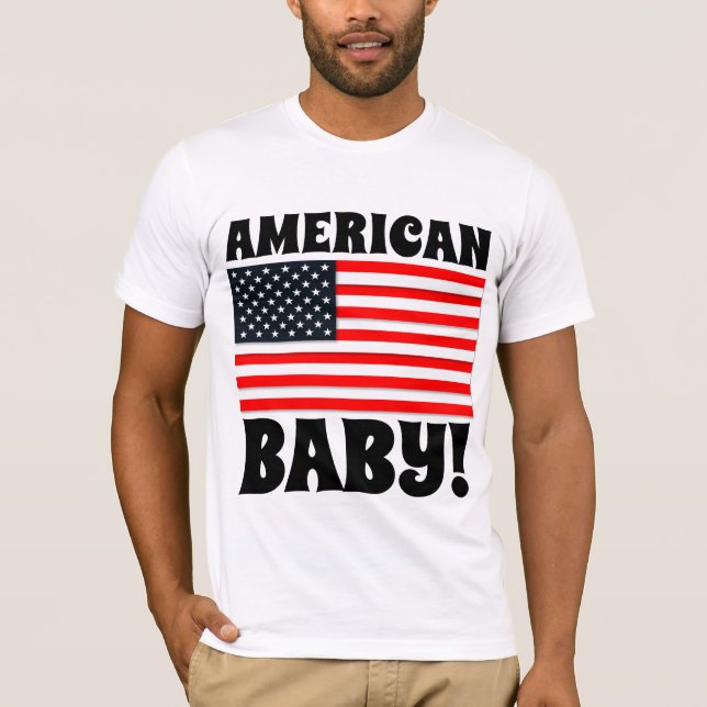 PATRIOTISK 4 JULI T-Shirts (Framsida)