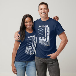 Patriotisk 4 juli-traktor trailer och amerikansk f t shirt