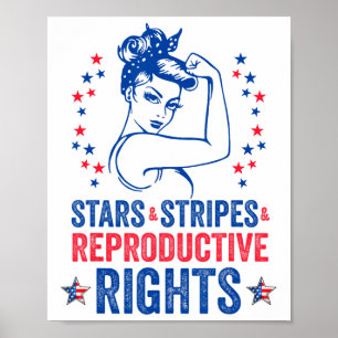 Patriotisk 4 juli-tröja stjärnor ränder Reproduc Poster