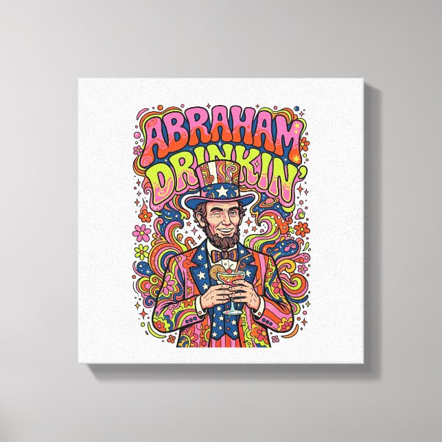 Patriotisk Abraham Dricker Retro Canvastryck (Framsida)