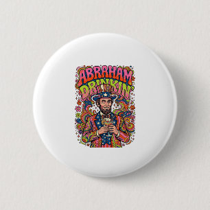 Patriotisk Abraham Dricker Retro Knapp