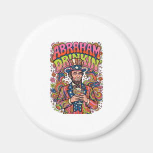 Patriotisk Abraham Dricker Retro Magnet