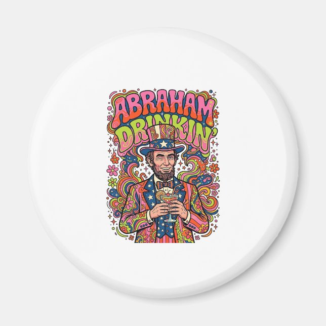 Patriotisk Abraham Dricker Retro Magnet (Framsidan)