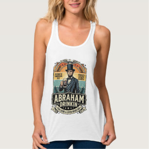 Patriotisk Abraham Dricker Retro Nött Linne Med Racerback