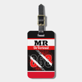 Patriotisk Abstrakt 868 Dot Mönster Trinbago Flagg Bagagebricka