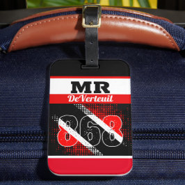 Patriotisk Abstrakt 868 Punktmönster Trinbago Flag Bagagebricka