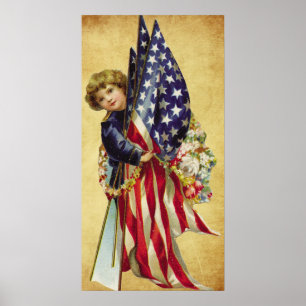 patriotisk affisch för vintage