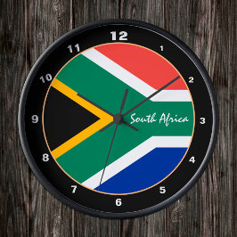 Patriotisk afrikansk Flagga, syd Afrika hem/design Rund Klocka