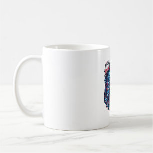 Patriotisk Ai Frihet Varg Cyberpunk Framtid Frihet Kaffemugg