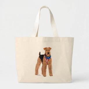Patriotisk Airedale Terrier Jumbo Tygkasse