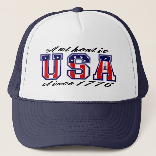 Patriotisk Äkta U.S.A Sedan 1776 Truckerkeps (Framsida)