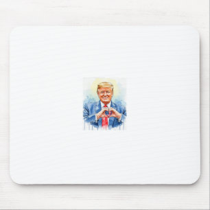 Patriotisk akvarell Trump hjärta händer  Musmatta