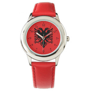 Patriotisk albansk flagga armbandsur