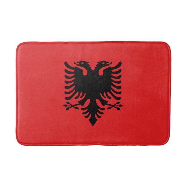 Patriotisk albansk flagga badrumsmatta (Framsidan)