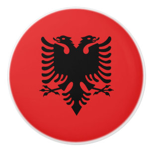 Patriotisk albansk flagga knopp