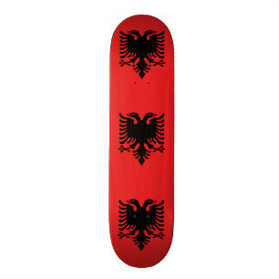Patriotisk albansk flagga mini skateboard bräda 18,5 cm