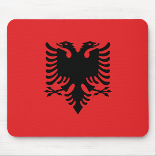 Patriotisk albansk flagga musmatta
