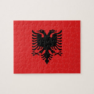 Patriotisk albansk flagga pussel