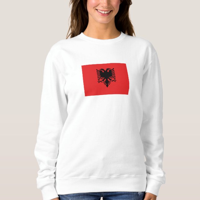 Patriotisk albansk flagga t-shirt (Framsida)