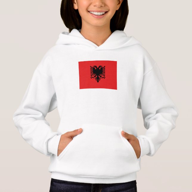 Patriotisk albansk flagga tee shirt (Framsida)