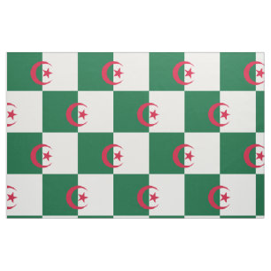 Patriotisk algerisk flagga tyg