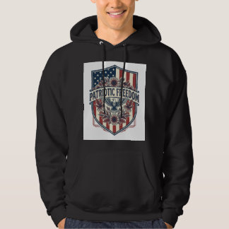 Patriotisk älskare av vilda blommor Vector Graphic Hoodie