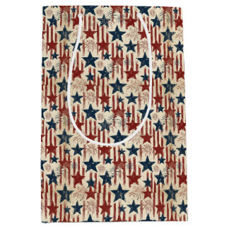 Patriotisk Americana USA Fyrverkeri Stjärnor 4:e J