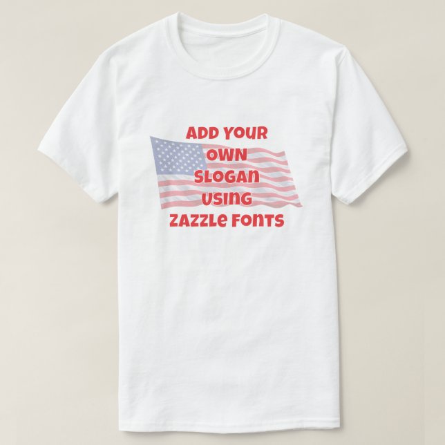 Patriotisk amerikan (2a) t shirt (Design framsida)