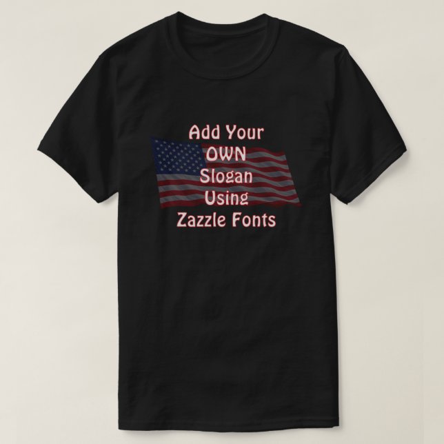 Patriotisk amerikan (2b) t shirt (Design framsida)