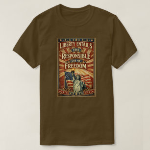 Patriotisk Amerikan (4) T-Shirt