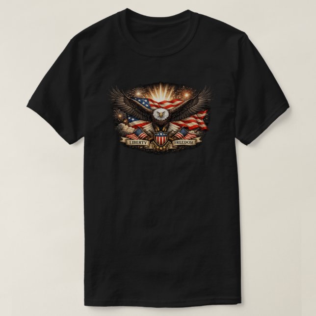 Patriotisk amerikan (8a) t shirt (Design framsida)