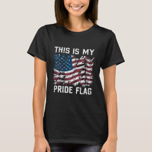 Patriotisk amerikan Detta är min stolthetsflagga U T Shirt