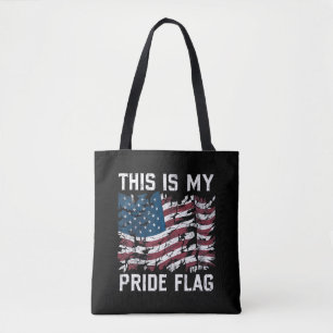 Patriotisk amerikan Detta är min stolthetsflagga U Tygkasse
