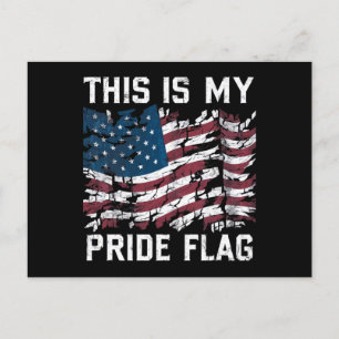 Patriotisk amerikan Detta är min stolthetsflagga U Vykort