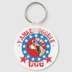 Patriotisk amerikanengelskaCoonhound Nyckelring