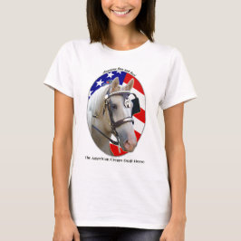 Patriotisk amerikankräm formulerar hästen t-shirt