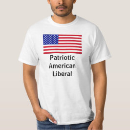 Patriotisk amerikanliberal person (den original- t-shirt
