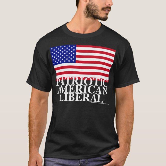 Patriotisk amerikanliberal person tee (Framsida)